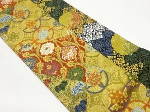 唐織切り嵌め風桐に花唐草・花菱模様織出し袋帯